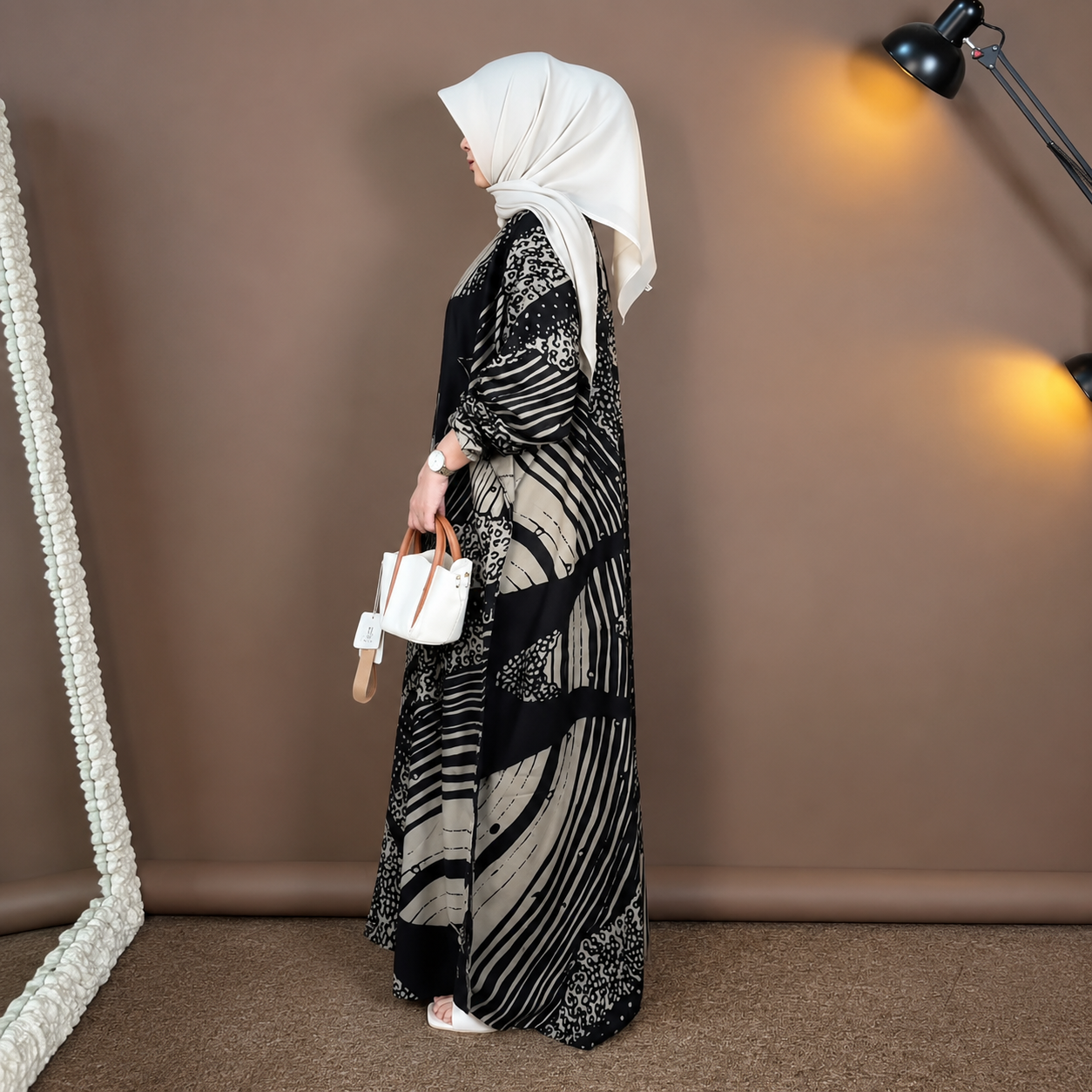 Foto kaftan premium detail motif